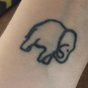 Little elephant 🐘 #wristtattoo #elephant 