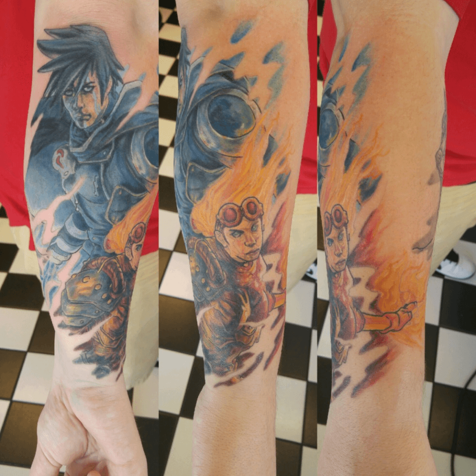Mark Vincent Tattoos  Finnished this Magic The Gathering sleeve The art  was from the cards Also a coverup was involved godoymachines some  recoveryaftercare Remand magicthegathering magicthegatheringtattoo  magicthegatheringartwork 