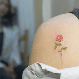 Very delicate #rose. #minimalistic tattoo for a #sleevetattoo 