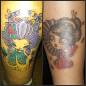 Two tattoos i have on my leg. 