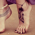 😍♥️ #feather #tattoo #spiritual #ankle X #footpain 