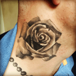 Cover-up! Biggest mistake of my life. Underneath as you can see is a name the name of my ex-girlfriend. #necktattoos #necktattoo #neck #neckpiece #roses #rose #rosetattoo #blackandgreyrose 