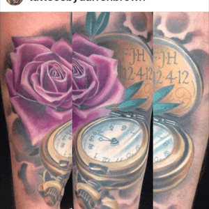 Rose watch tattoo.