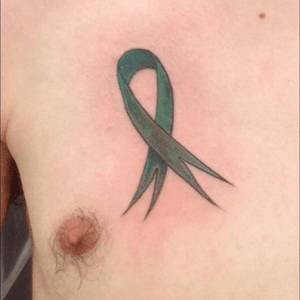 #chest#ovarian#cancer#ribbon #ribbontattoo#cancerawareness 