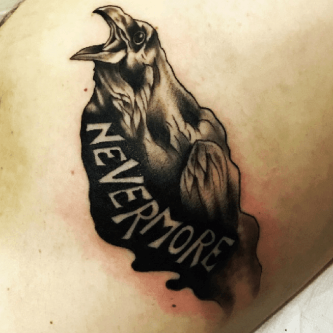 Prophecy Ink  Edgar Allan Poes Raven Skull Tattoo by  Facebook
