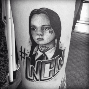 Would kill to have a tattooed Wednesday Addams portarit ❤️ i would love it done by Magen Massacre she can go wild and put her spin on it as long as its a portrait of tattooed Wednesday Addams  #megandreamtattoo 