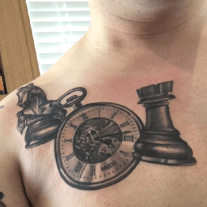 Knight & Rook from Alice Through The Looking Glass with a Pocket Watch Comemorating the date my twin boys were born #TheBlackMark #micksquires 