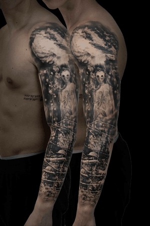 For more of my tattoos, check out www.instagram.com/bacanubogdan or www.Facebook.com/bacanu.bogdan.7 #BacanuBogdan #tattoooftheday #tattoo #blackandgrey #realism #realistic #tattooartist #sleeve