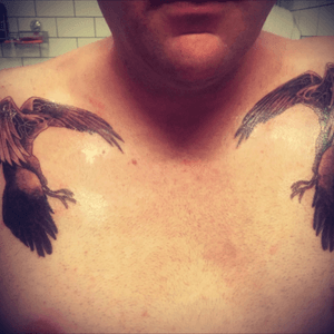 Odins ravens. The beginning of a chest piece
