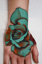 Rose hand! #rose #handtattoo #tattoodoambassador 