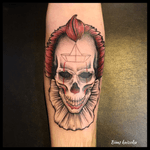IT. IL et revenu.... pennywise 🤡 #bims #bimstattoo #bimskaizoku #paris #paname #paristattoo #tatouage #tatouages #ça #ca #it #pennywise #pennywisetheclown #grippesou #bobgray #stephenking #skull #red #blackandgrey #hate #love #horror #horrormovies #tatts #tattoo #tattrx #tattooer #tattoodo #tattoostyle @pennywise_theclown 