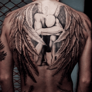 #wings #blackwork #angel #demon