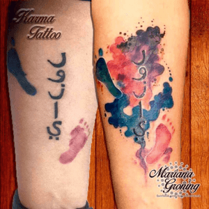 Before and after tattoo#tattoo #marianagroning #karmatattoo #cdmx #MexicoCity #watercolor #watercolortattoo #watercolortattooartist #fixed #fixedtattoo 