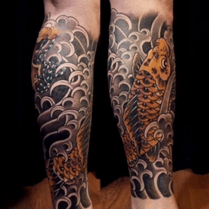Another leg/arm sleeve! #sleeve #japanese #fish #water 