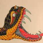 Snake original art done at #HandcraftedTattooAndArtGallery