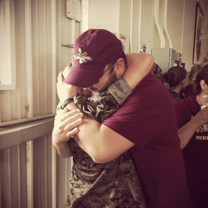First hug with my daughter after Marine boot camp. Very emotional. Would love this as a tattoo! #megandreamtattoo 