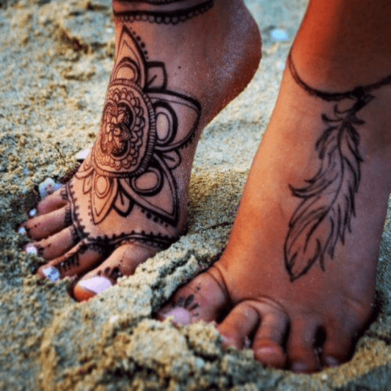 60 Beautiful Feather Tattoos On Foot  Tattoo Designs  TattoosBagcom