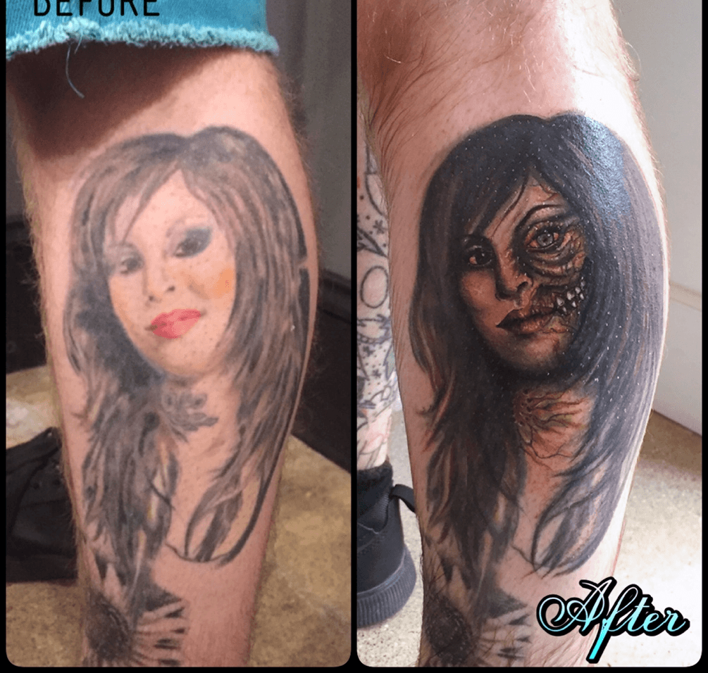 Tattoo uploaded by Tempest Kat Von D portrait, zombified • Tattoodo