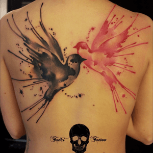 #birds #bird #blackbird #redbird #watercolor sensational #SimonaBorstnar @simonaborstnar #welove 