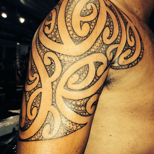Shoulder piece #tamoko #maori #moko #whakapapa #maoritribal #maorishoulder #maori 