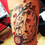 Alice in wonderland tattoo by @pablostattoo