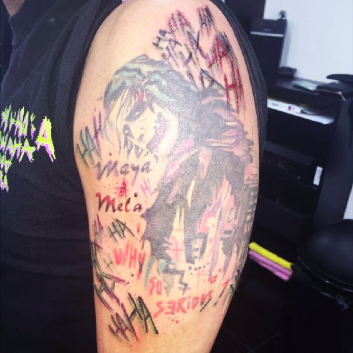 Tattoo Uploaded By Bubs Why So Serious Plus My Kids Names Heathledgerjoker Darkknight Joker Haha Carvillestattooist Nikcarville Batman Tattoodo