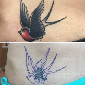 Coverup of a 12 yo tattoo that hd to go!! #nofilter