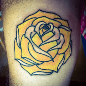 A little yellow rose as a tribute to my friends Mom. 