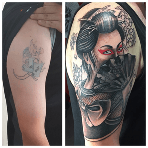 Cover up #cover #coveruptattoo #coverup #tattoo #tattoos #geisha #geishatattoo #irezumi #jktatts #joelkellytattoos #AustralianTattooArtists 