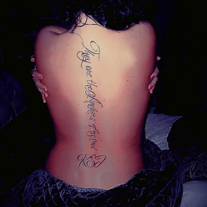 My back "They are the Anchors of my soul" KST (my 3 daughters)