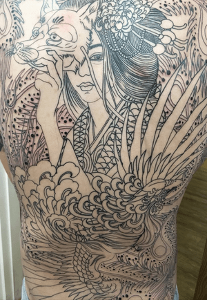 #fenix #fenixtattoo #Geisha #geishatattoo #japanese #japanesetattoo #tattooartist #tattooart 