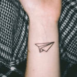 My first ink #paperplane #linework #origami