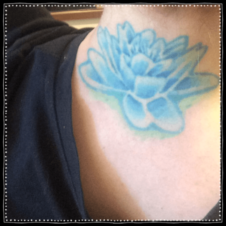 Tattoo Uploaded By Arianne Throat Chakra Blue Lotus Flower Tattoodo