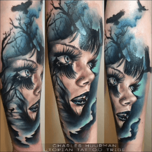 Tattoo by #charleshuurman done at the Valencia tattoo convention 2015 #abstractrealism 