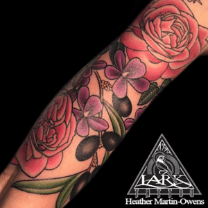 Tattoo by Lark Tattoo artist Heather Martin-Owens See more of Heather's work: http://www.larktattoo.com/long-island-team-homepage/heather/#floraltattoo #floraltattoos #rosetattoo #lilactattoo #olivetattoo #olivebranchtattoo #botanicaltattoo #colortattoo #colortattoos #floralsleeve #tattoosleeve #tattoo #tattoos #tat #tats #tatts #tatted #tattedup #tattoist #tattooed #tattoooftheday #inked #inkedup #ink #tattoooftheday #amazingink #bodyart #tattooig #tattoosofinstagram #instatats  #larktattoo #larktattoos #larktattoowestbury #westbury #longisland #NY #NewYork #usa #art