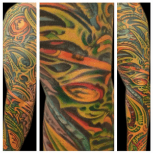 Tattoo by Lark Tattoo artist/owner Bruce Kaplan. #biomechanical #biomech #organic #color #colorful #colorbomb #sleeve #fullsleeve #arm #brucekaplan #owner #artist #ownerartist #artistowner #LarkTattoo #LarkTattooWestbury #NY #BestOfLongIsland #VotedBestOfLongIsland #BestOfNYC #VotedBestOfNYC #VotedNumber1 #LongIsland #LongIslandNY #NewYork #NYC #TattoosEvenMomWouldLove  #NassauCounty #tattoo #tattoos #tat #tats #tatts #tatted #tattedup #tattoist #tattooed #tattoooftheday #inked #inkedup #ink #tattoooftheday #amazingink #bodyart