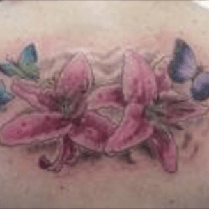 Lillies & Butterflies in memory of my father #vintagetattoo #NJink