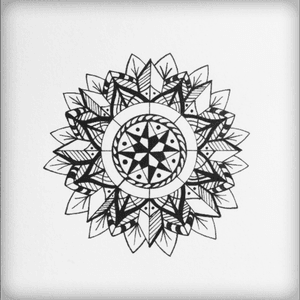 Recent mandala design for a friend of mine #mandala #symmetry #freehand #ink #pen #flower #buddhist #mandalasketch #sketchtattoos #sketch