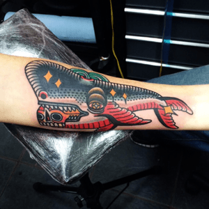 traditional sperm whale tattoo