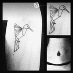 TAT No.31 "origami hummingbird" #tattoos #hummingbird #origami #lines #aceofspades #fixed #bylazlodasilva