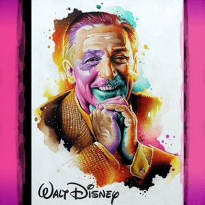 Walt Disney by artist Vareta #megandreamtattoo #Vareta