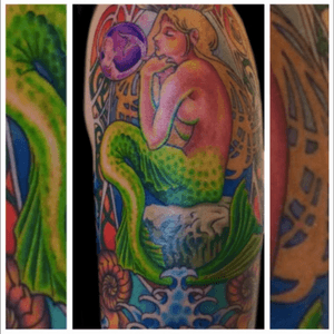 Tattoo by Lark Tattoo artist/owner Bruce Kaplan. #mermaid #ocean #water #mother #child #mythological #Mythical #arm #halfsleeve #color #cokorful #colorbomb #brucekaplan #owner #artist #ownerartist #artistowner #LarkTattoo #LarkTattooWestbury #NY #BestOfLongIsland #VotedBestOfLongIsland #BestOfNYC #VotedBestOfNYC #VotedNumber1 #LongIsland #LongIslandNY #NewYork #NYC #TattoosEvenMomWouldLove  #NassauCounty #tattoo #tattoos #tat #tats #tatts #tatted #tattedup #tattoist #tattooed #tattoooftheday #inked #inkedup #ink #tattoooftheday #amazingink #bodyart