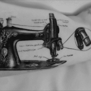 Sewing machine microscope fusion. Mom was a seamstress. Dad was a lab tech. #BangBang #oscarakermo #bangbangnyc 