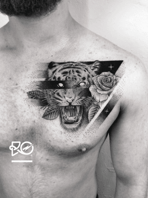 By RO. Robert Pavez • Dark Tiger ➖ Studio Zoi tattoo Stockholm 🇸🇪 • 2018  • #engraving #dotwork #etching #dot #linework #geometric #ro #blackwork #blackworktattoo #blackandgrey #black #tattoo #fineline