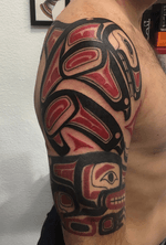 Tattoo inspired by northwest coast indians art ( haida, tlingit ) #Haida #haidatattoo #formline #ornamental 