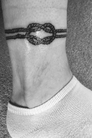 #Blackandgrey #Anklet #Ankle #Rope #Knot 