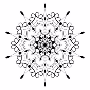 Mandala geometric flower 3D