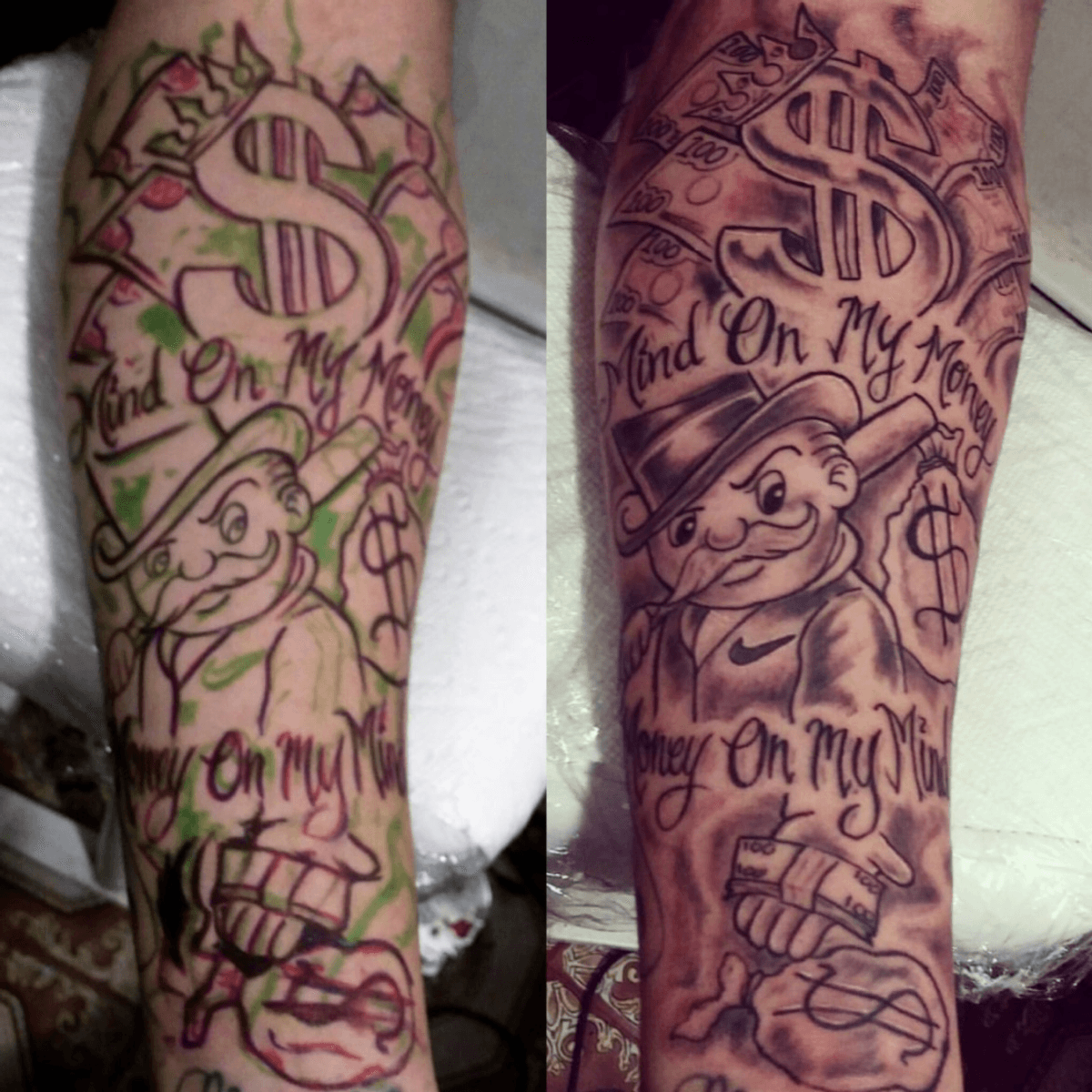 money tattoo on my mind