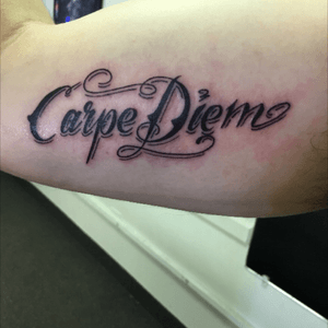 Seize the Day done at Cattoos in Dunkirk, NY #lettering #greatlinework 