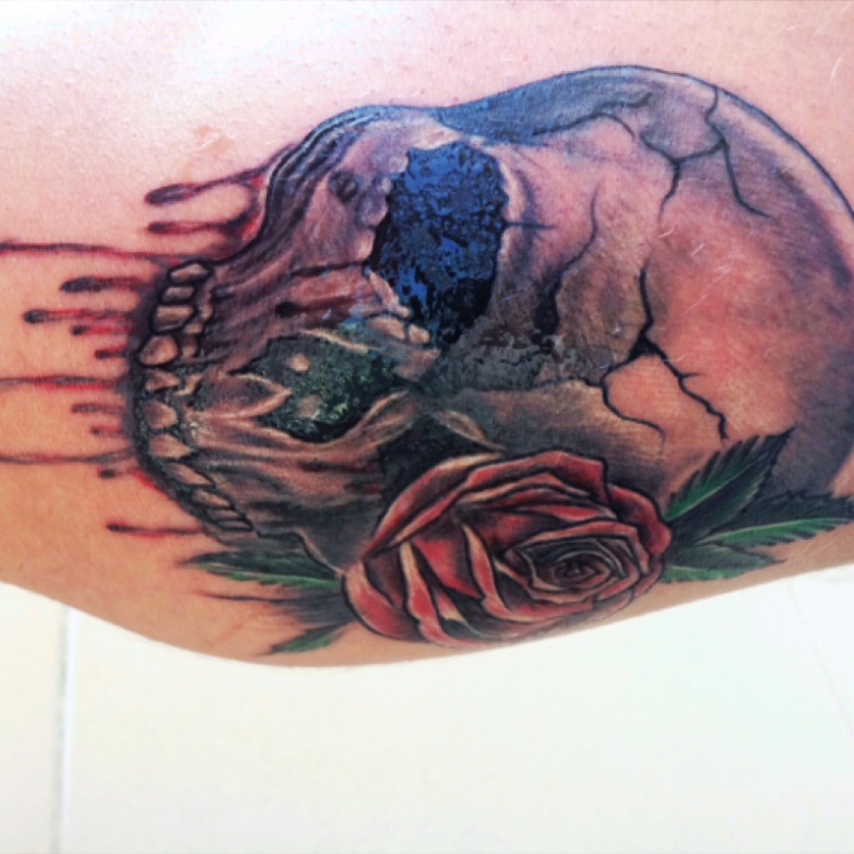 Color bleeding skull  done by our apprentice neekxcreate   Instagram